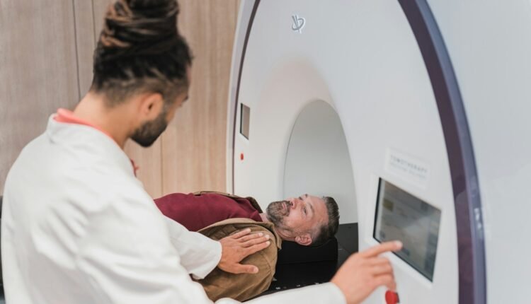 a doctor examining a patient