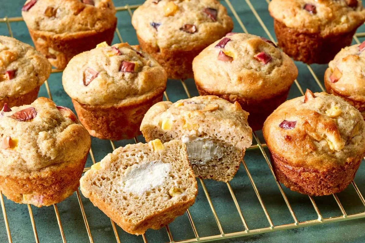 Υγιεινά muffins με ροδάκινο και πρωτεΐνη για πρωινό
